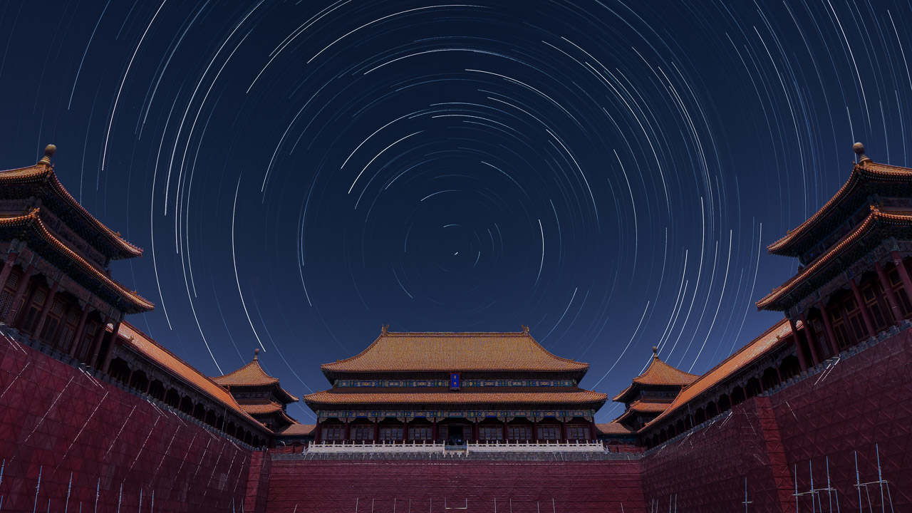 仰望星空_故宫修缮午门星轨