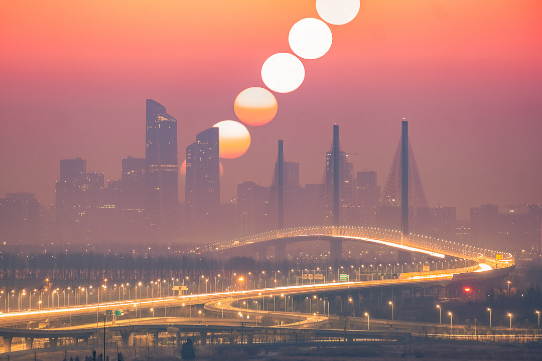 城市风光_日出河西