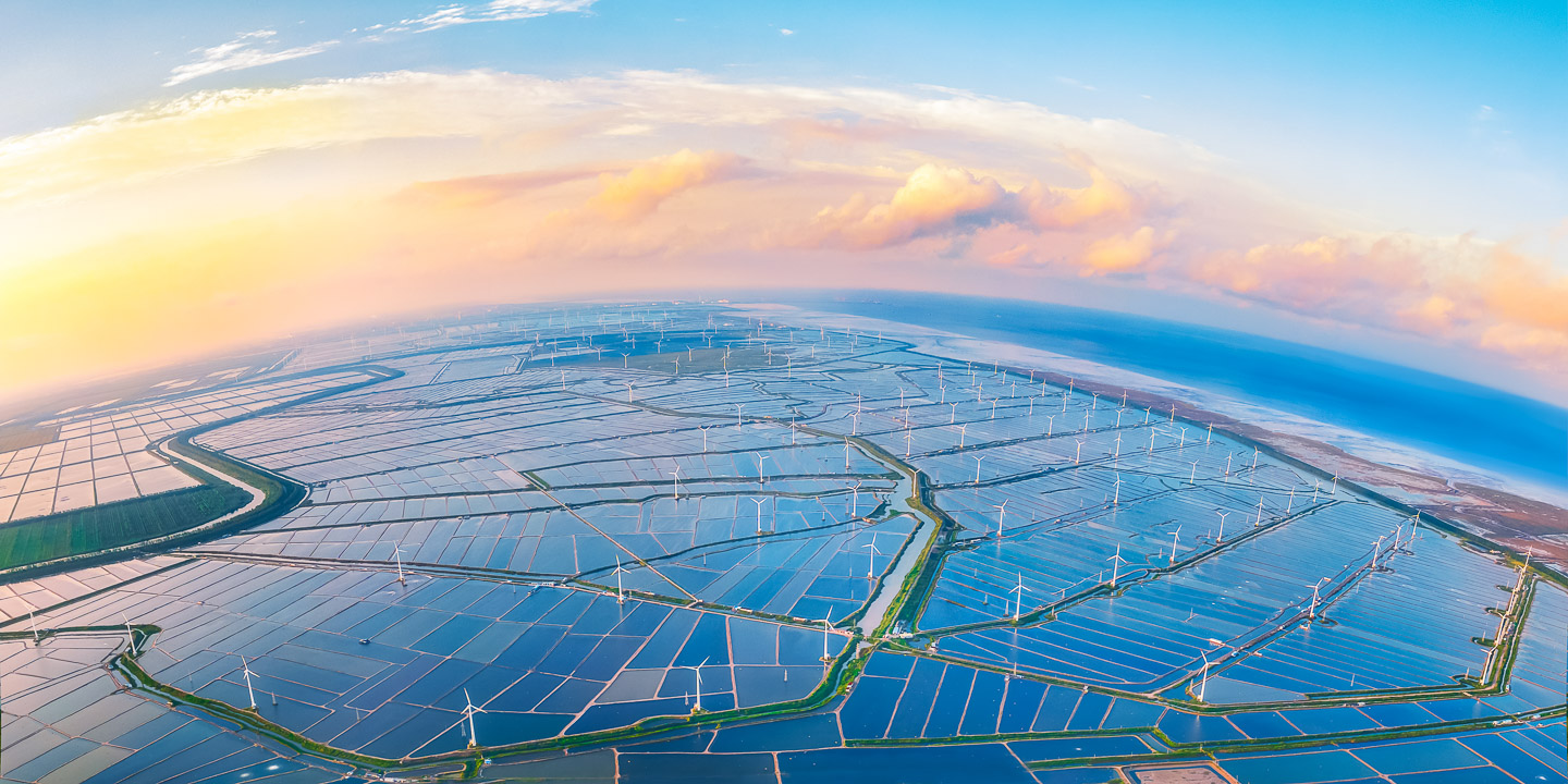 航拍_盐城海上风电